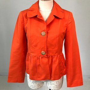 Magaschoni S Silk Cotton 365 Jacket Blazer Orange
